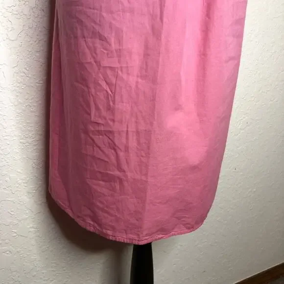 NavyBleu pink short sleeve button front shirt dress size Small - Picture 12 of 13